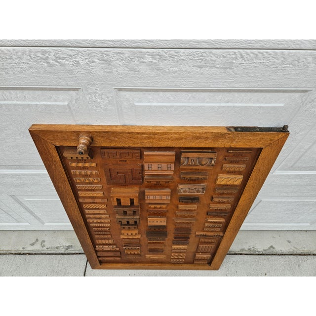 Brown Mercantile Architectural Wood Molding Trim Display (Panel A) For Sale - Image 8 of 11
