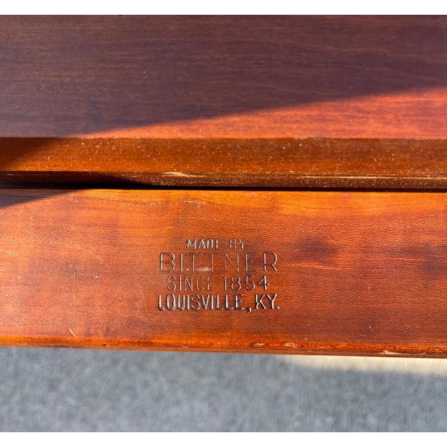 Brown Regency Style Metamorphic Cane Seat Library Chair, Steps, by Bittner, Louisville For Sale - Image 8 of 12