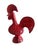 Red Glazed Ceramic Rooster by Aldo Londi for Bitossi, Italy, 1960s For Sale - Image 6 of 10