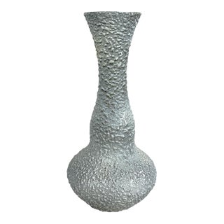 Mid-Century 12" Atomic Lava Spackle Gray Vase by Royal Haeger For Sale