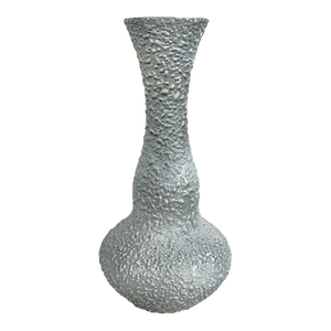Mid-Century 12" Atomic Lava Spackle Gray Vase by Royal Haeger