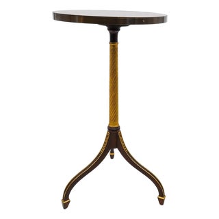 Baker Furniture Stately Homes Gilt & Mahogany Round Side Table For Sale