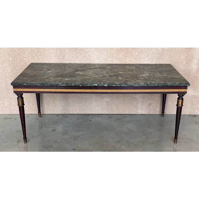 Mid 20th Century Set of Three Italian Modernist Midcentury Bronze-Mounted Coffee Tables For Sale - Image 18 of 18