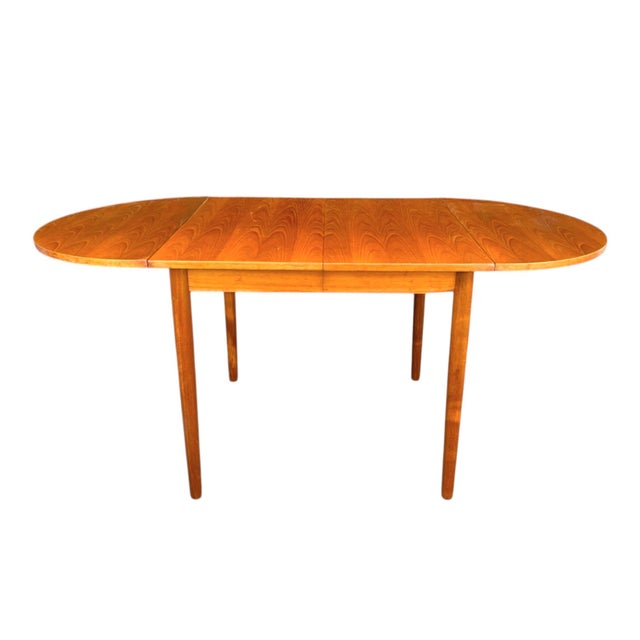 Vintage Danish Modern Teak Dining Table With Carved Tapered Legs For Sale - Image 18 of 18