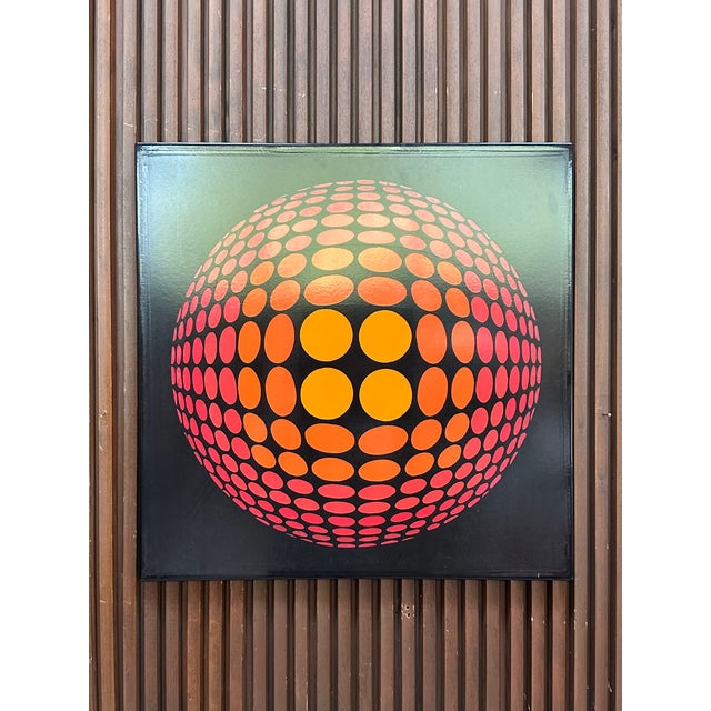 German Artist, Large Pair of Op Art Wall Objects, 20th Century, Enamel Screenprints, Set of 2 For Sale - Image 11 of 18