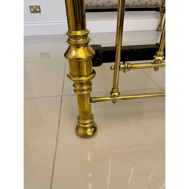 Antique Victorian Brass Double Bed, 1860 For Sale - Image 15 of 16