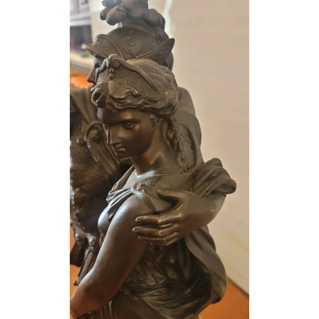 Jean Louis Gregoire French Bronze 25 Inches Orestes & Iphigenia 1840-1890 Signed 87 Pounds For Sale - Image 4 of 10