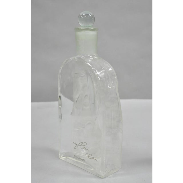 Late 20th Century Vintage Large Glass Dummy Bottle “Fleur D’ Eau” by Rochas Perfume Display For Sale - Image 5 of 11