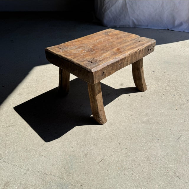 Small Rectangular Stool in Teak For Sale - Image 11 of 18