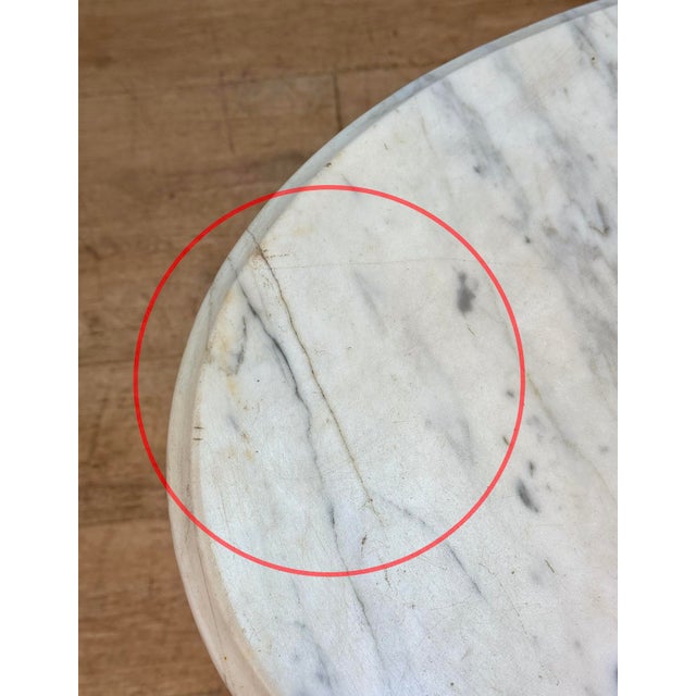 Wood Antique Victorian Mahogany Oval Marble Top Parlor Side Table For Sale - Image 7 of 12