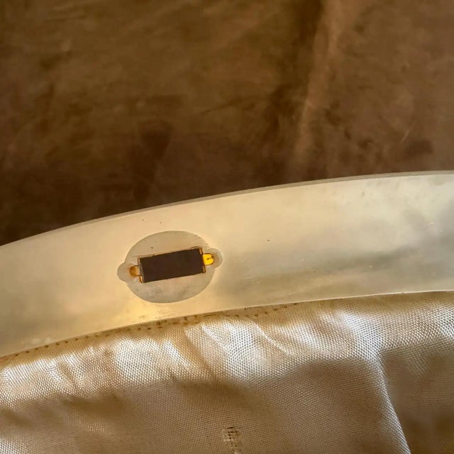 1950s High Quality Bakelite and Woven White Cotton Italian Hand-Bag For Sale - Image 9 of 17