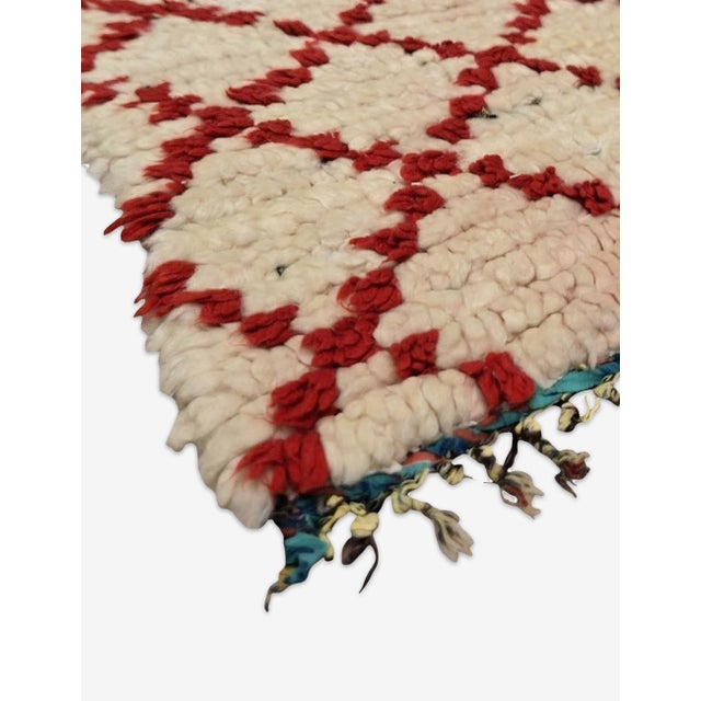 Mid-Century Modern Small Moroccan Azilal Wool Rug - 6.7 X 2.3 Ft For Sale - Image 3 of 6
