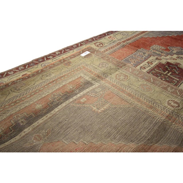 Mid 20th Century Vintage Turkish Oushak Gallery Rug, Wide Hallway Runner - 04'10 X 09'04 For Sale - Image 5 of 7