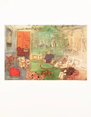 1970 After Raoul Dufy "The Nautical Club in Cowes", Full-Color Parisian Print