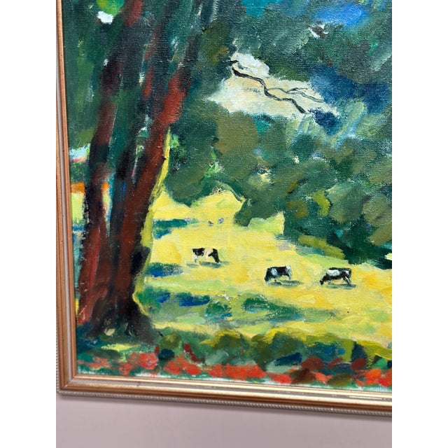 Mid-Century Modern Maurice Moberg, Gläntan, Båstad, 1950s, Oil Painting on Canvas, Framed For Sale - Image 3 of 18
