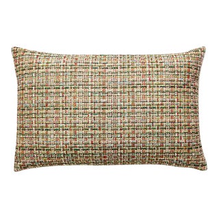 The House of Scalamandré Faye Lumbar Pillow, Olive Coral For Sale