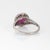 1920s Vintage Art Deco Diamond Calibre Ruby Ring Sz 8.5 Platinum Engagement Jewelry For Sale - Image 5 of 6