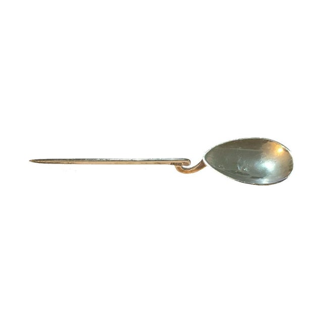Late 20th Century Late 20th Century 900 Silver Replica Roman Gooseneck Spoon For Sale - Image 5 of 5