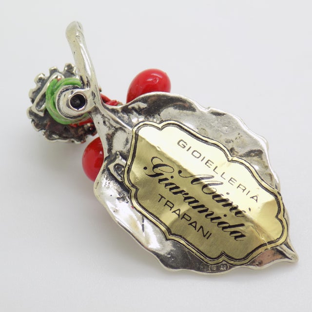 1970s Vintage Italian Handmade Genuine Silver Christmas Mini Candle Holder Miniature For Sale - Image 5 of 8