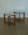 Really nice pair of Adrian Pearsall Walnut & Glass Top Ribbon Side Tables. Walnut frames have some small scattered...