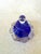 Gorgeous, modern cobalt blue Marano glass perfume bottle, signed by artist.