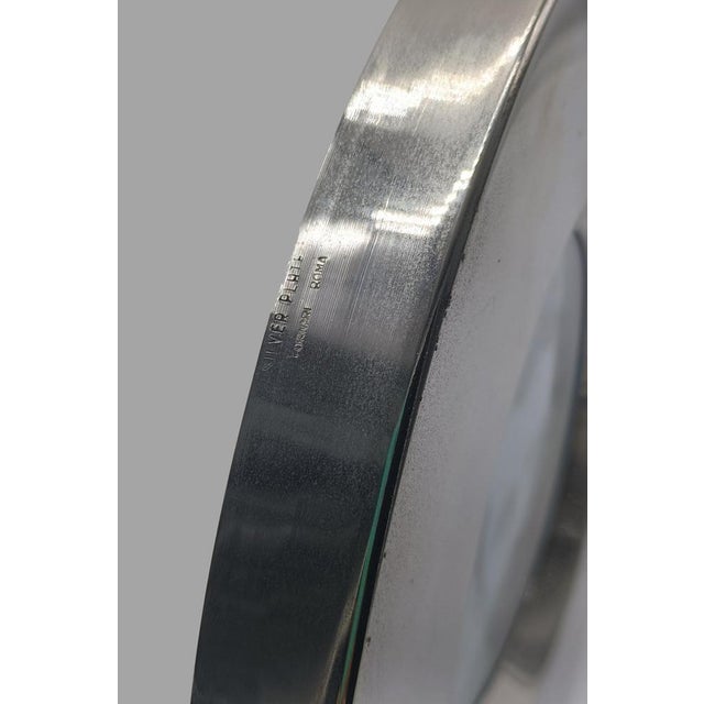 Round Roma Silverplate Photo Frame from Argenteria Fornari, Italy, 1970s For Sale - Image 6 of 8