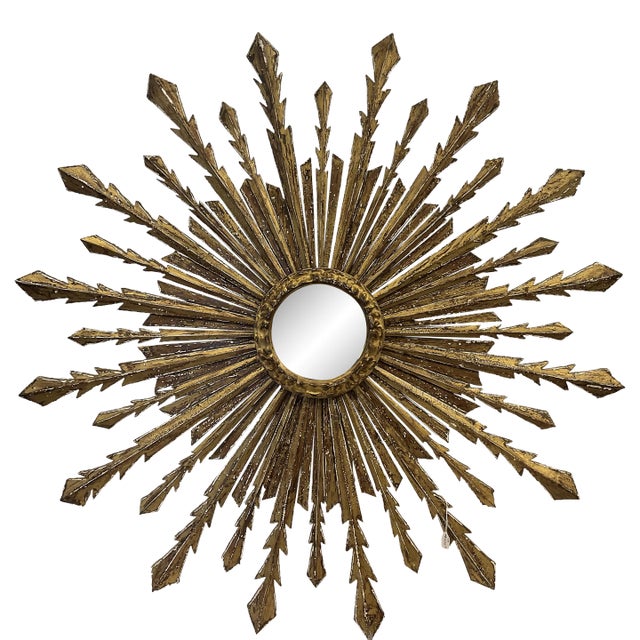 19th Century Sunburst Mirror For Sale