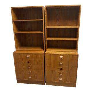 1970s Teak Modular Cabinet or Nightstands For Sale