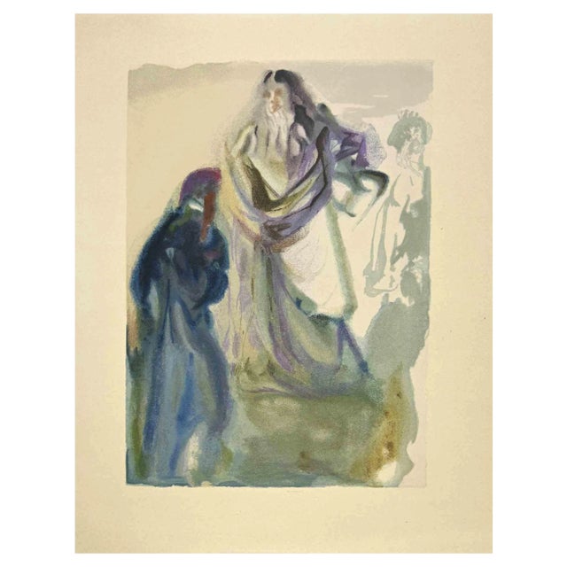 Salvador Dali, Saint Peter to Dante, Woodcut, 1963 For Sale