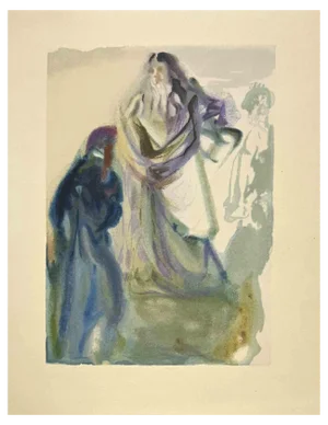 Salvador Dali, Saint Peter to Dante, Woodcut, 1963