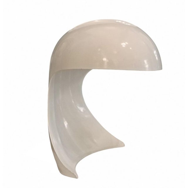 White Dania Table Lamp by Dario Tognon for Artemide, Italy, 1960s For Sale - Image 8 of 8