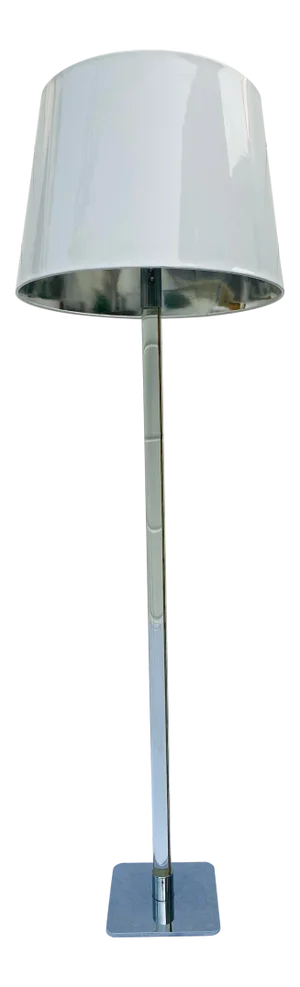 1970’s Glass Rod and Chrome Floor Lamp by Hansen Lighting Co.