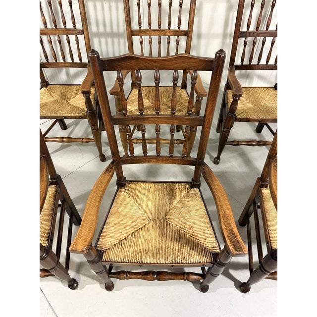 Lancashire Dining Armchairs, 1890s, Set of 6 For Sale - Image 18 of 18