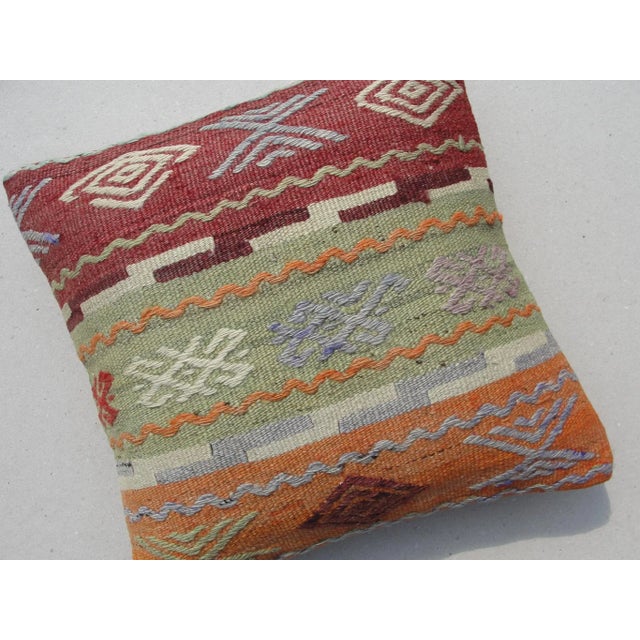 Art Deco Kilim Rug Pillow Cover For Sale - Image 3 of 12