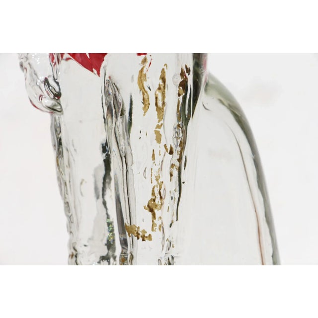 Transparent 1960s Spanish Figurative Bullfighter Glass Bottler For Sale - Image 8 of 13