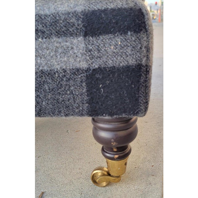 1930s Vintage Blanket Covered Ottoman For Sale - Image 5 of 9