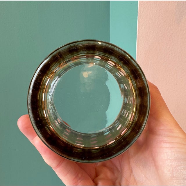 1970s Vintage Gold Cannella Rattan Rocks Glasses by Culver - Set of 4 For Sale - Image 5 of 5