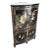 Chinese Black Lacquered and Hand Painted Demi Lune Cabinet For Sale
