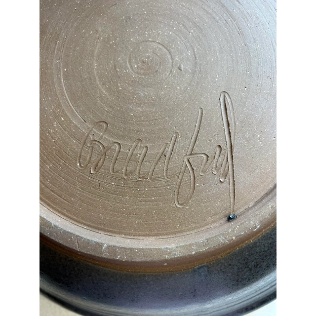 Ceramic Vintage 1980’s Studio Pottery Centerpiece Bowl Signed Bradford For Sale - Image 7 of 8