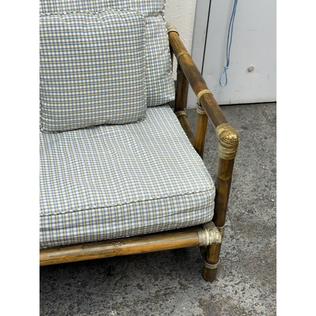 Wood McGuire Furniture Bamboo Club Chair, Circa 1970's For Sale - Image 7 of 12
