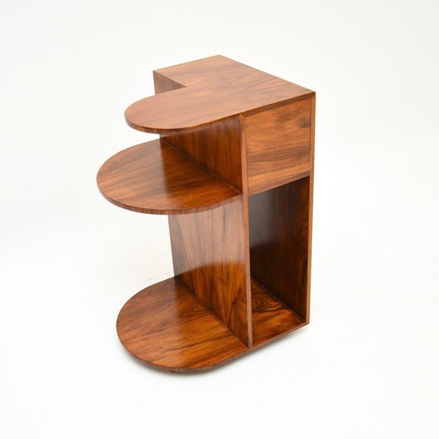 Art Deco Figured Walnut Side Table, 1930s For Sale - Image 6 of 13