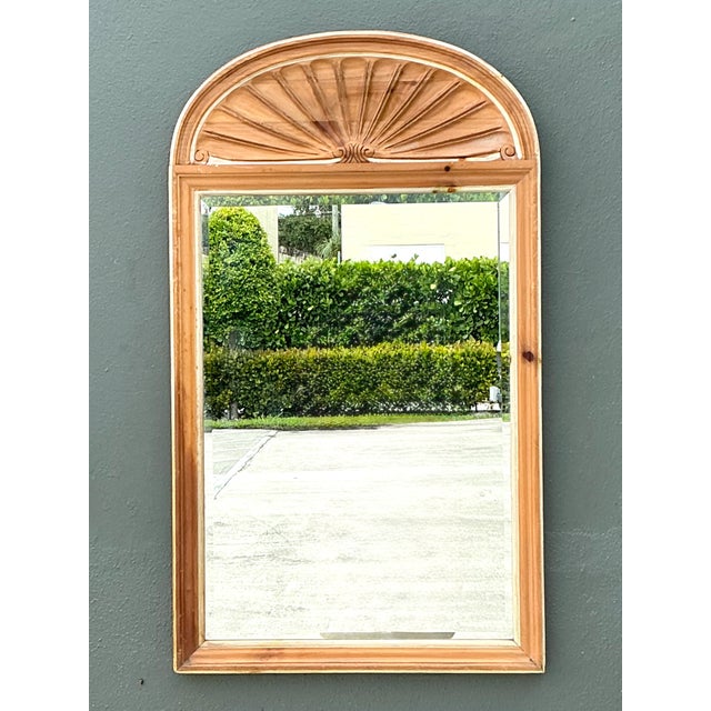 Vintage Pulaski Arched Wood Frame Mirror For Sale - Image 12 of 16