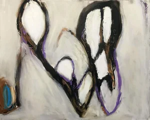 "Choir" Contemporary Abstract Mixed-Media Painting by G. Campbell Lyman