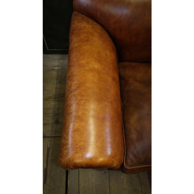 Large George Smith Two-Seater Club Sofa in Leather, 2010s For Sale - Image 4 of 18