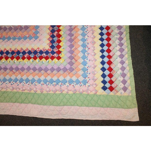 Antique Quilt Postage Stamp Trip Around The World Chairish