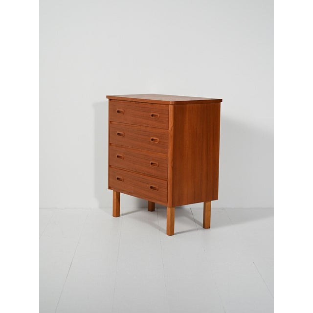Scandinavian Teak Chest of Drawers, 1960s For Sale - Image 4 of 9