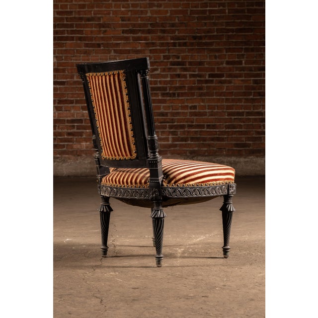 Late 19th Century Late 19th Century Renaissance Revival Ebonized Carved Side Chair For Sale - Image 5 of 9