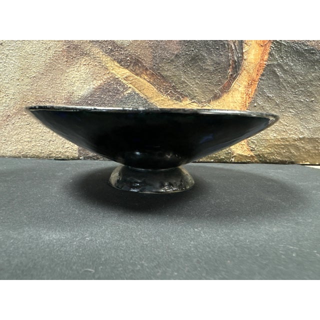 Vintage Art Deco Standing Bowl in Ceramic For Sale - Image 4 of 7