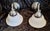 Vintage Wall Lamps with Chrome-Plated Metal Frame and White Glass Shade, 2001, Set of 2 For Sale - Image 4 of 9