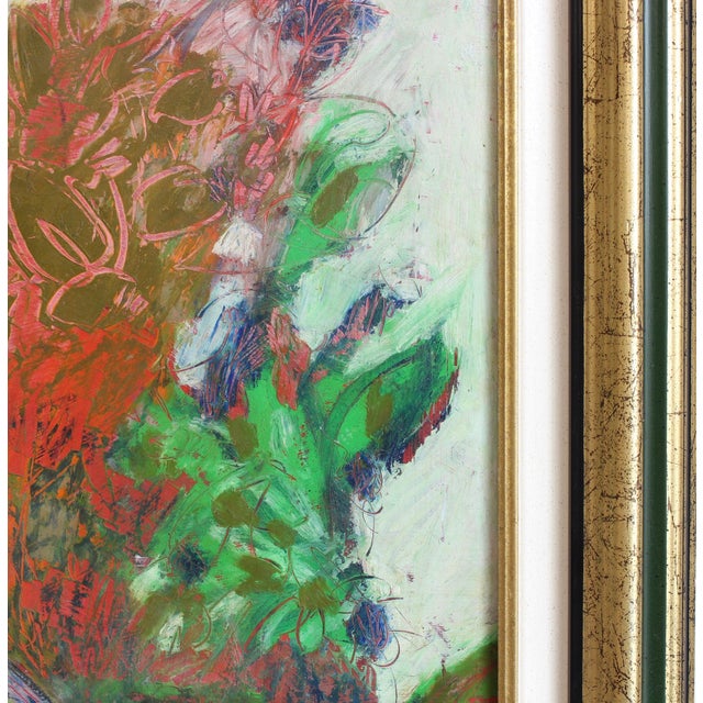 Michel Sarazin, Portrait of a Pensive Woman, 2000s, Oil Pastel on Board, Framed For Sale - Image 8 of 18